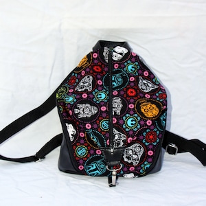 Mini Backpack in Black Vinyl with Star Wars Print - Denver Mini Backpack