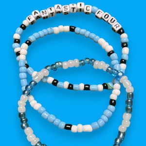 Fantastic Four Inspired Beaded Bracelet Set of 3