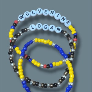 James “Logan” Howlett/Wolverine Inspired Beaded Bracelet Set of 3