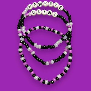 Clint Barton/Hawkeye Inspired Beaded Bracelet Set of 3