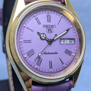 Seiko 5 Automatic Purple - Etsy
