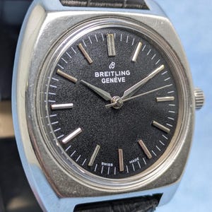 Sällsynt vintage BREITLING GENEVE manuell uppdragning Specialtillverkad herrarmbandsur med fri frakt.