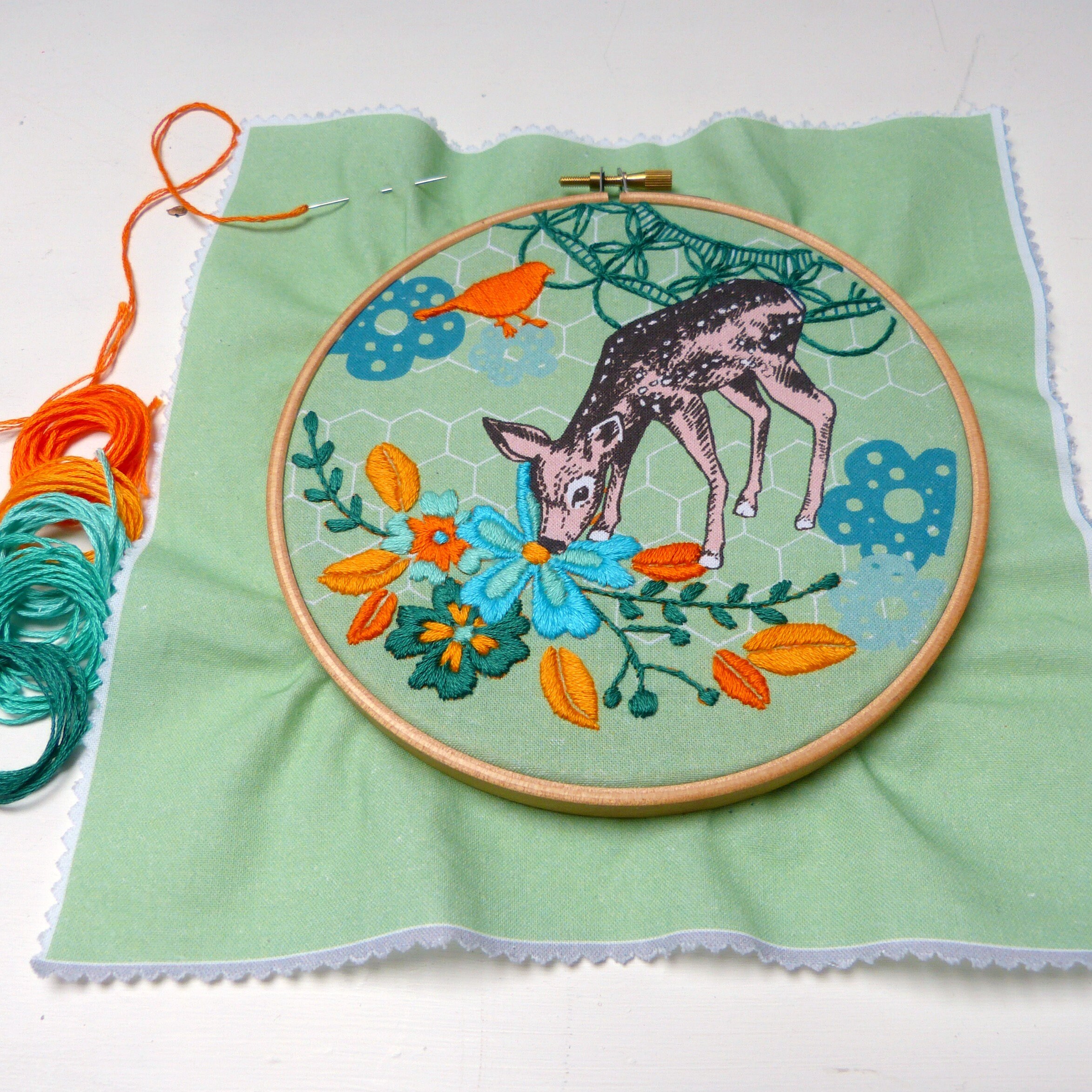 Little fawn embroidery kit  diy hoop art spring decor  etsy Little fawn embroidery kit  diy hoop art spring decor  etsy