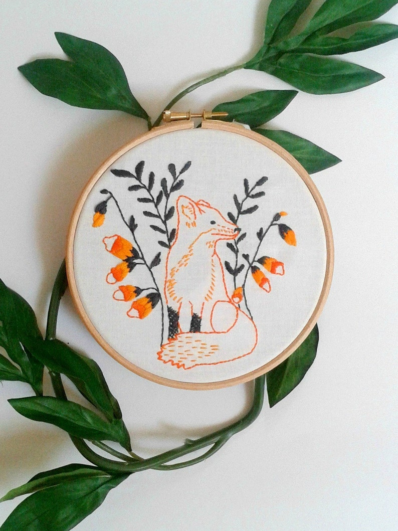 Fox Embroidery Pattern