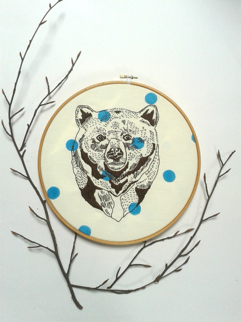 Bear embroidery sybju pdf hand embroidery design diy wall  etsy Bear embroidery sybju pdf hand embroidery design diy wall  etsy