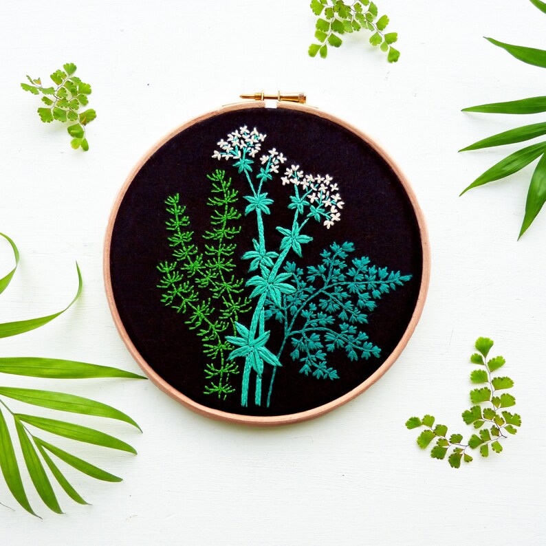 Botanical Embroidery Kit. Umbellifers Wild Flower Hoop Art. Etsy UK