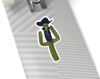 Funny Cactus Dude Sticker: Car Antenna Decal, Laptop Decor