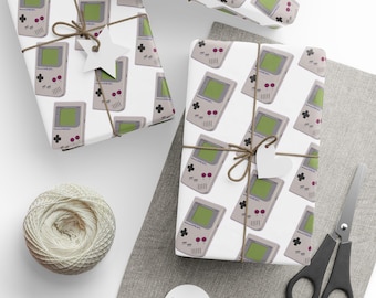 Retro Gameboy Wrapping Paper: 90s Nostalgic Gift Wrap