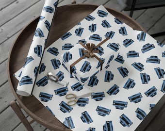 BMW 2002 Classic Car Wrapping Paper | Retro Automobile Gift Wrap