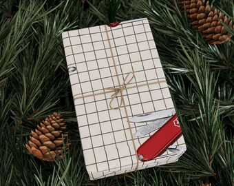 Nostalgic Pocket Knife Wrapping Papers | Vintage Tool Pattern Gift Wrap