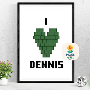 Dennis from Minecraft-Inspired Printable Wall Art | Digital Download | Poster for Gamers & Kids’ Rooms | father&#39;s day | gift for dad