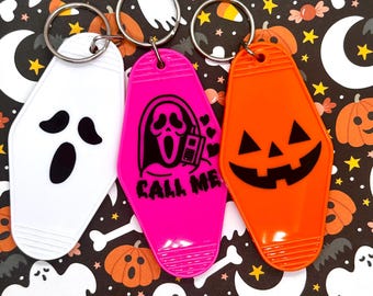 Halloween Geist Schlüsselanhänger - Retro Cottage Stil, Gruseliges Geschenk