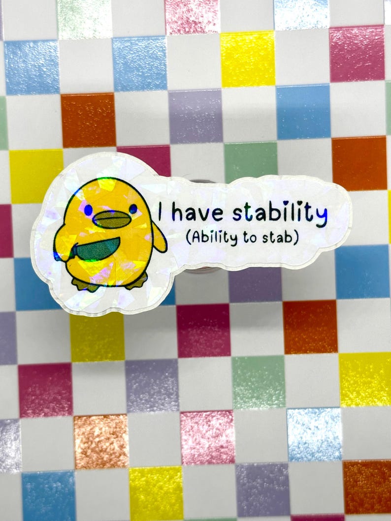 Funny Duck Meme Sticker: 