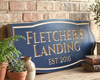 MDF Family name plaque, established year - indoor