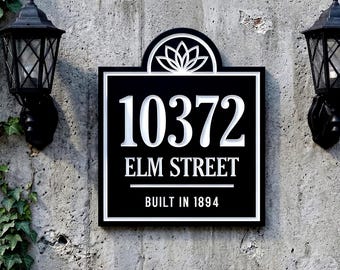 PVC Lotus House Sign -weatherproof