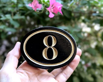 Tiny PVC Address Sign: Weatherproof Apartment Door Plaque