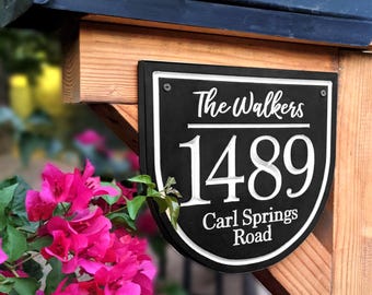 PVC Mailbox name sign – Classic curbside address Plaque – family home marker - Weatherproof