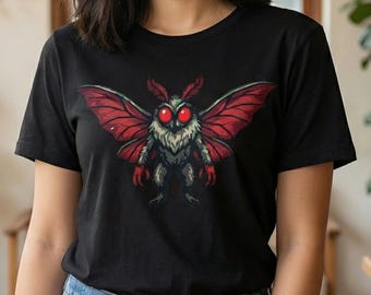 Spooky Mothman Art Print | Cryptid Folklore Illustration (Digital Download)