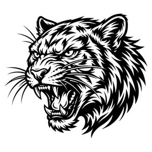 De mascotte van de rug-indo-mascotte in Svg en PNG, de woede van de panter voor lasergravering, patch of arquivo DTF, puma, luipaard