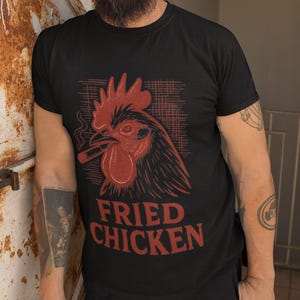 Fried Chicken Unisex Tee, Funny Foodie Shirt, Culinary Gift for Chefs, Casual Wear, Food Lover&#39;s T-Shirt