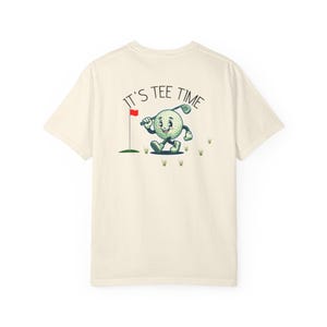 Playful Golf Tee Time T-Shirt, Unisex Garment-Dyed Shirt for Golf Lovers, Fun Golf Gift, Casual Wear, Summer Vibes