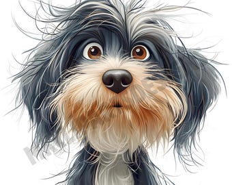 Clipart de perro agotado: 23 ilustraciones peculiares de cachorros (descarga digital)