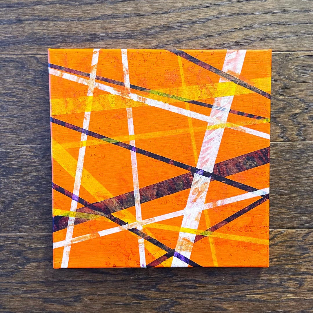 Evh Rasta 12x12 EVH Stripe Painting – Rasta - Etsy
