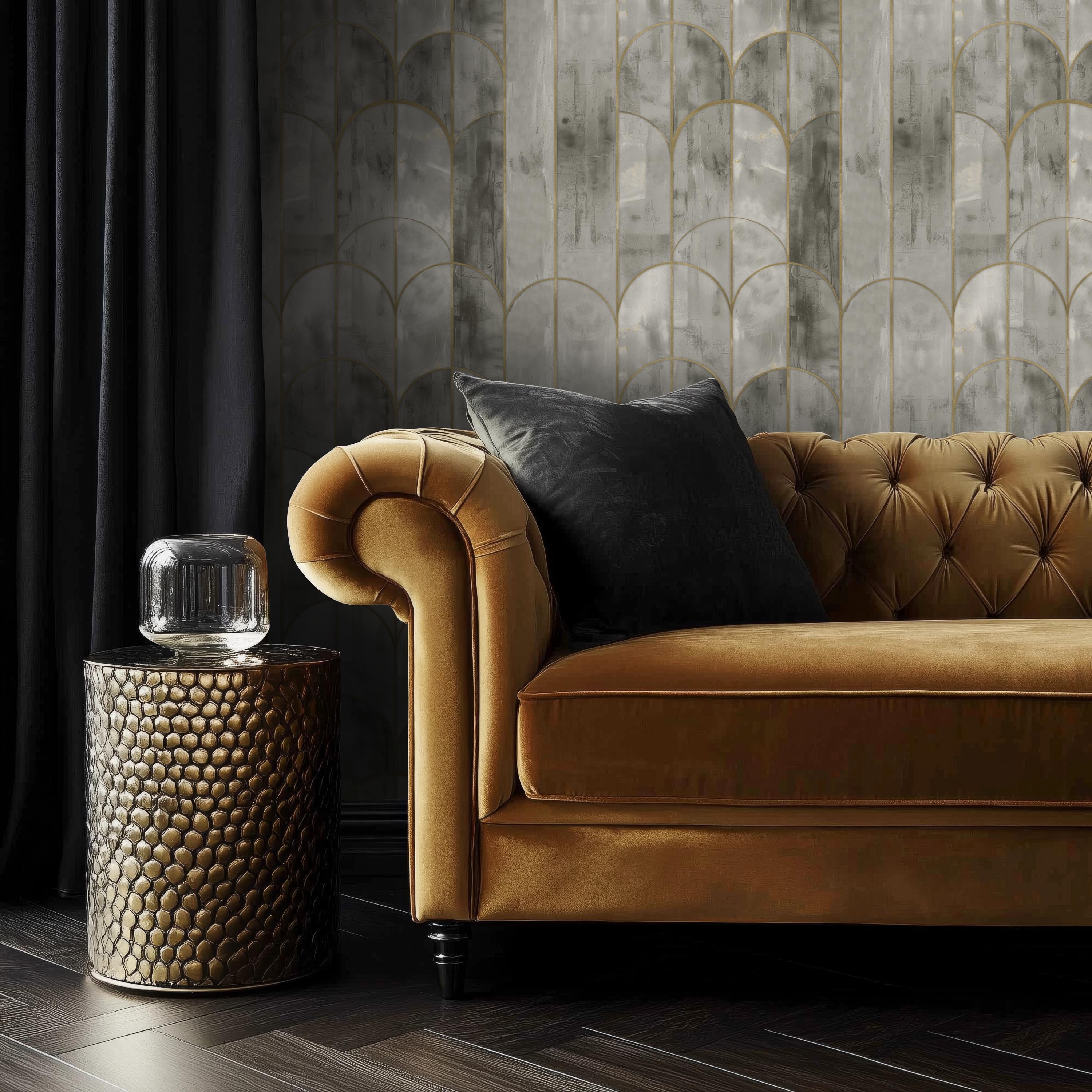 Art Deco Arch Wallpaper: Textured Non-woven Subtle Statement - Etsy