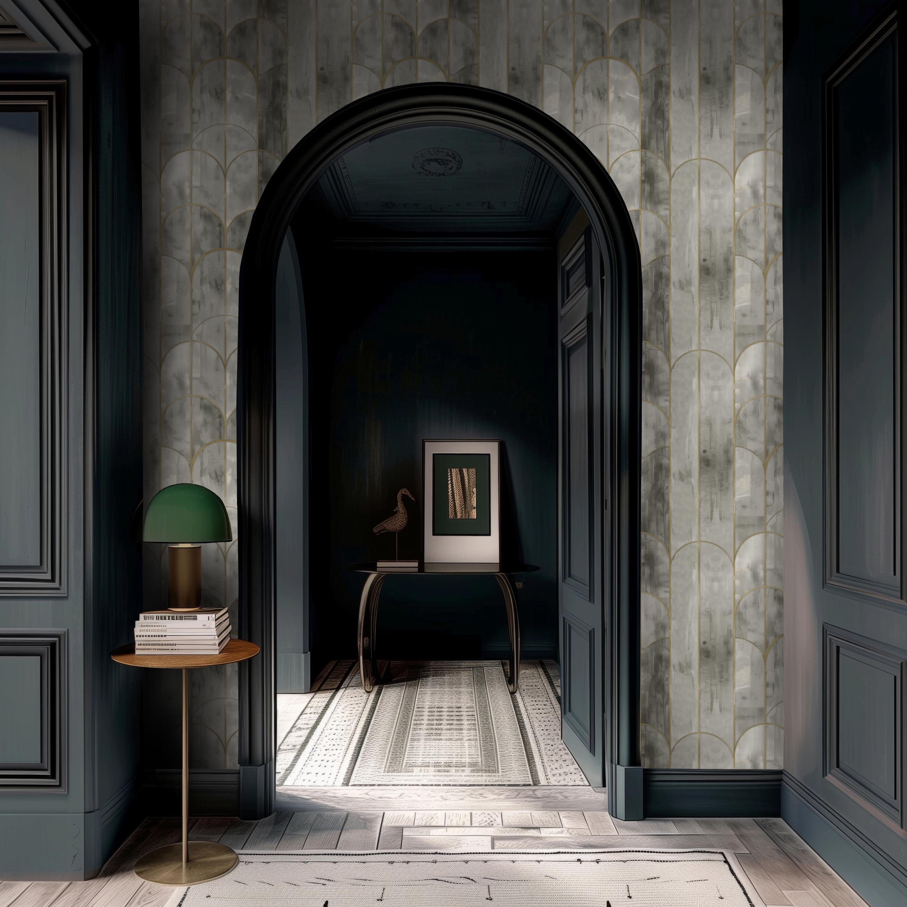 Art Deco Arch Wallpaper: Textured Non-woven Subtle Statement - Etsy
