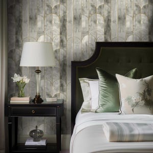 Art Deco Arch Wallpaper: Textured Non-Woven Subtle Statement