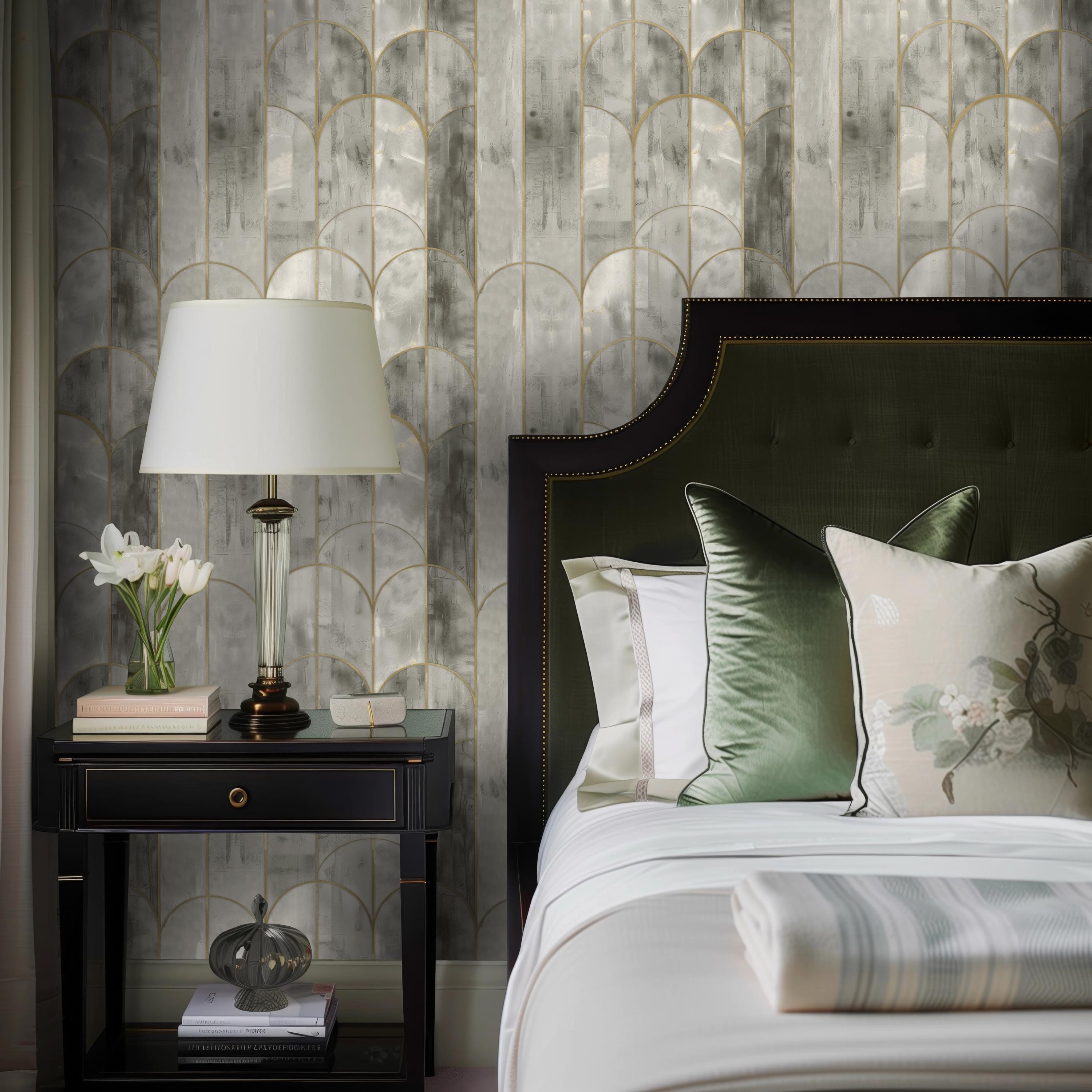 その他 M Art Deco Arch Wallpaper: Textured Non-woven Subtle Statement - Etsy