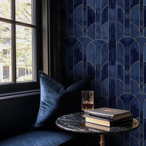 Art Deco Arch Wallpaper: Textured Non-woven Subtle Statement - Etsy