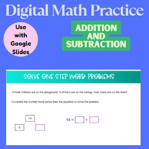 2nd Grade Digital Math Activities | Google Slides Addition, Subtraction, Word Problems & Graphs