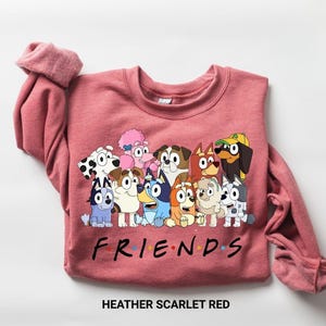 Bluey family shirts, Bluey friends shirt, FRIENDS Sweatshirt Adult apparel, Funny Cartoon Dog Show t-shirt, Bluey The Eras Tour, Unique Gift