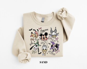 Spooky Mickey and Friends Halloween SweatShirt, Disney Characters Halloween Fall, Minnie Pluto Goofy Donald Daisy, halloween kids sweatshirt