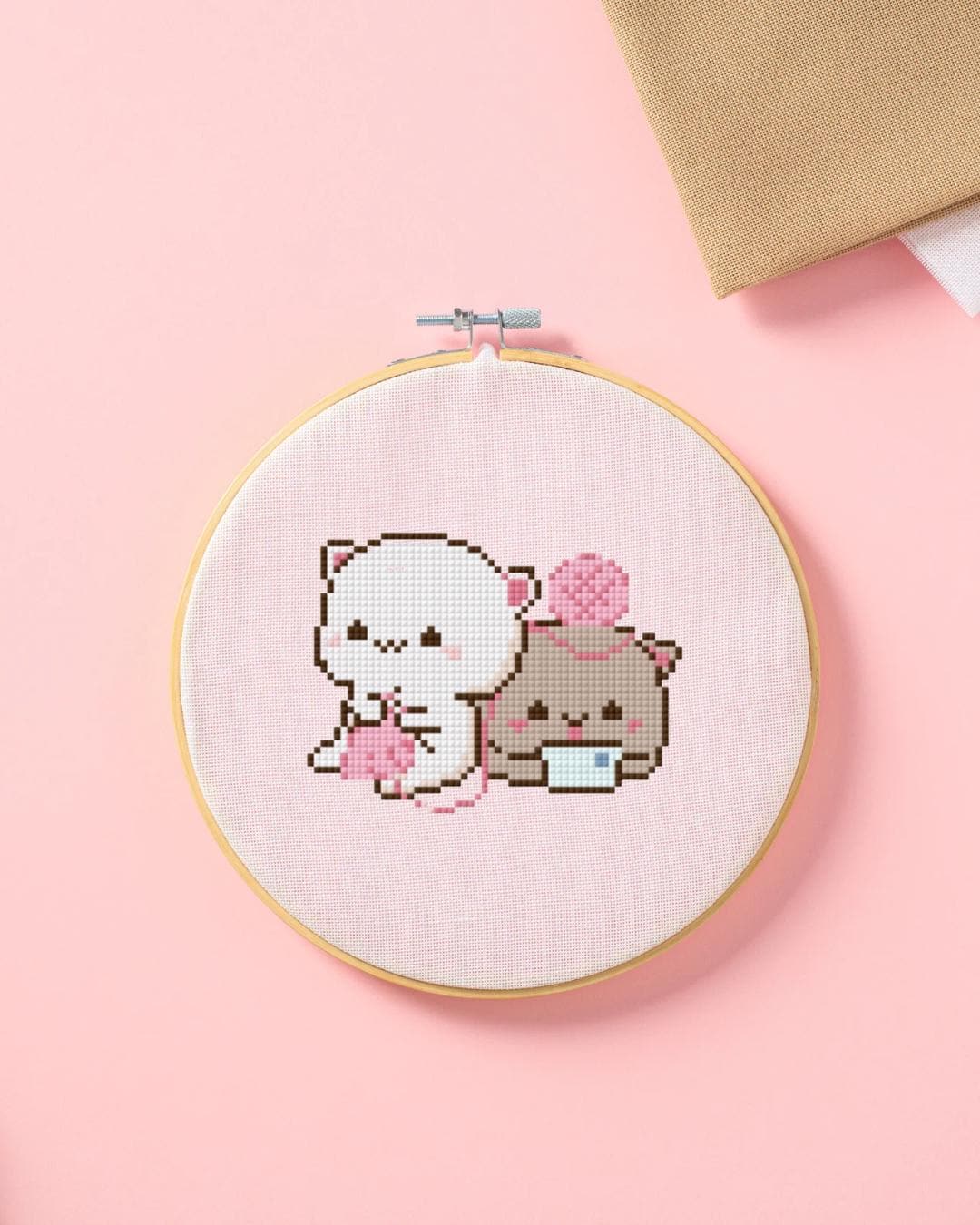 Milk and Mocha Bear PDF Cross Stitch Pattern - Digital Download - Etsy