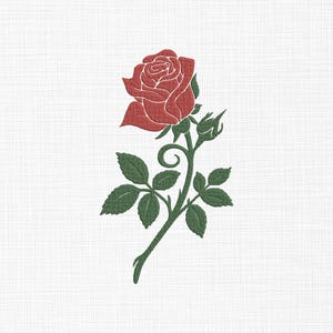Red Rose Embroidery Design Flower Embroidery Design Red Flower Embroidery Design Machine Embroidery Design 5 Sizes Download