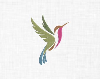 Humming bird Embroidery Design Bird logo Embroidery Design Mini birds Embroidery Design 5 Sizes Download