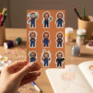 Halloween Stickers Pack | Scary Cute Digital Download | PNG Transparent Printable Stickers for Planners, Scrapbooking, Crafts