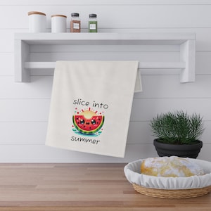 Watermelon Slice Tea Towels - Summer Vibes Kitchen Decor