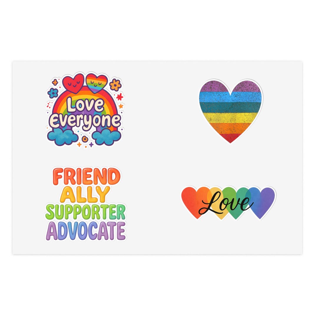 Pride Affirmation Sticker Sheets, LGBTQ+ Stickers - Etsy