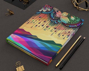 Rainbow Mandala Hardcover Journal