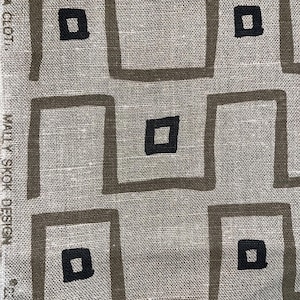 1 Yard 34” Fabric “Kuba Cloth” by Mally Skok Design.