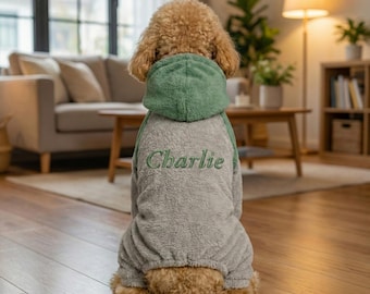 Embroidered Dog Romper: Personalized Pet Name Outfit