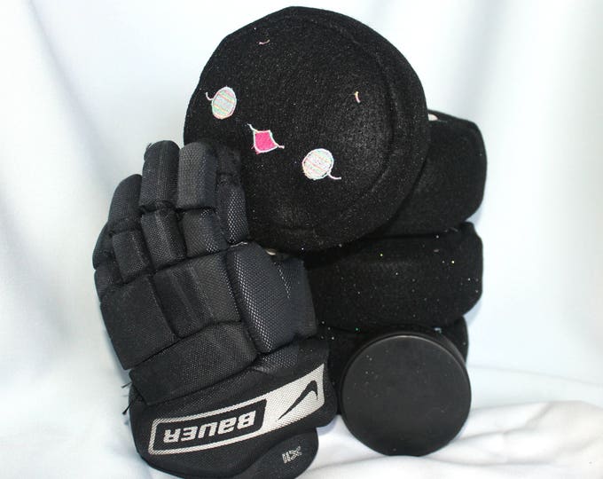 Happy Hockey Puck Felt Stuffed Toy Ready to Ship Etsy