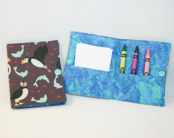 Puffin Crayon Wallet, ready to ship