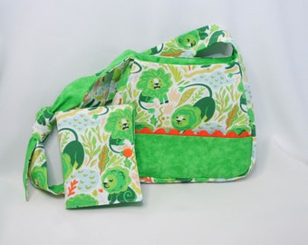 Broccoli Lions Child Purse and Crayon Wallet Set, ready to ship