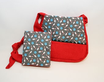 Bowling Purse and Crayon Wallet Set, ready to ship