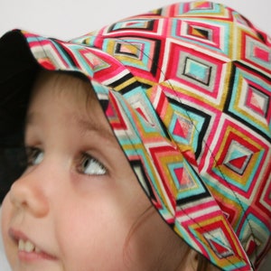 Bold Geometric Child Bucket Hat, ready to ship image 2