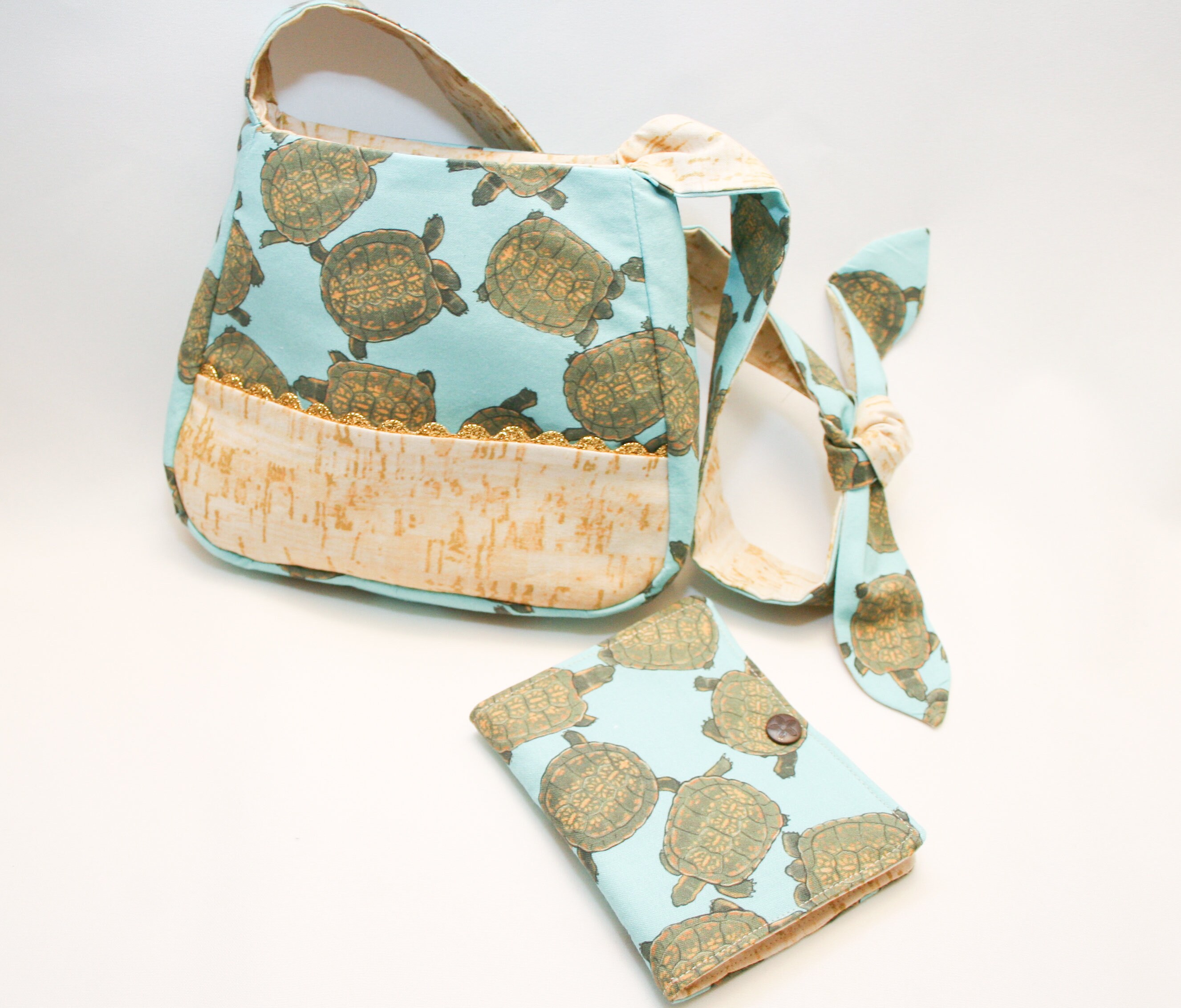 Box Turtle Purse and Crayon Wallet Set ready to ship Etsy